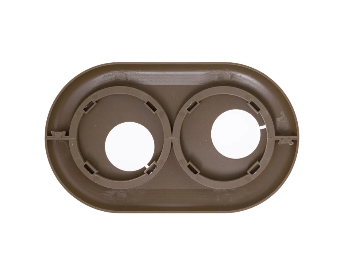 Двойной обвод для труб ПВХ d20 Коричневый