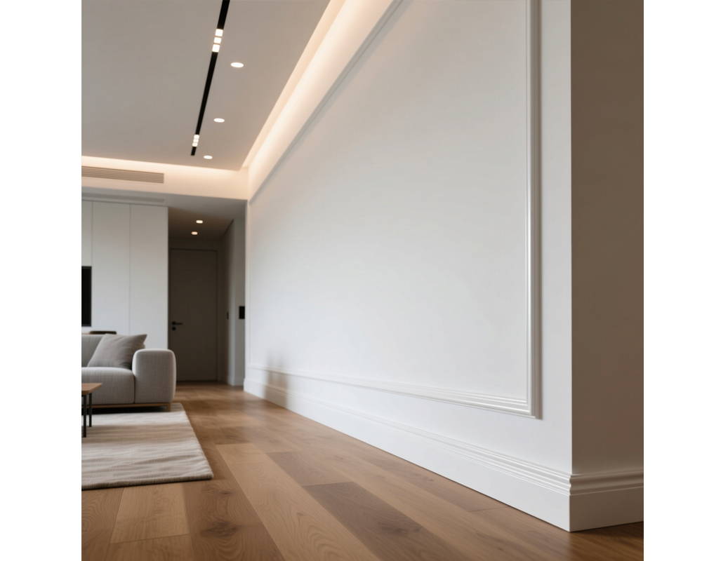 Плинтус из полистирола высокой плотности NMC Wallstyl FB1 Белый