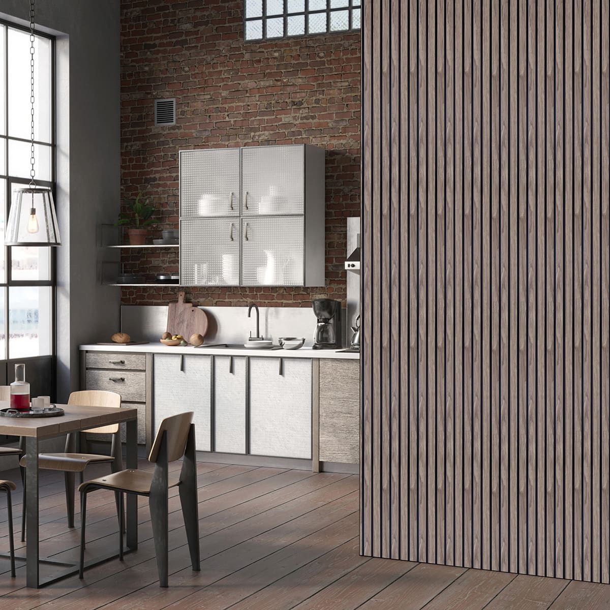 Панель вспененный полистирол ГРЕЙС 3D RAIL 120*2700 мм.  Ольха