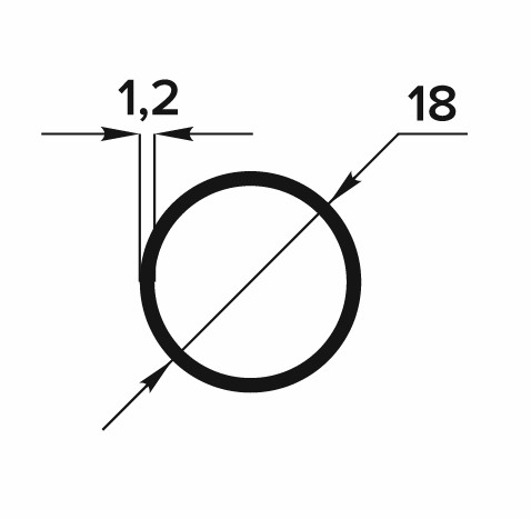 Труба круглая Ø 18 мм ТКр 06.2000.504л Бронза. Цена за 5 штук.