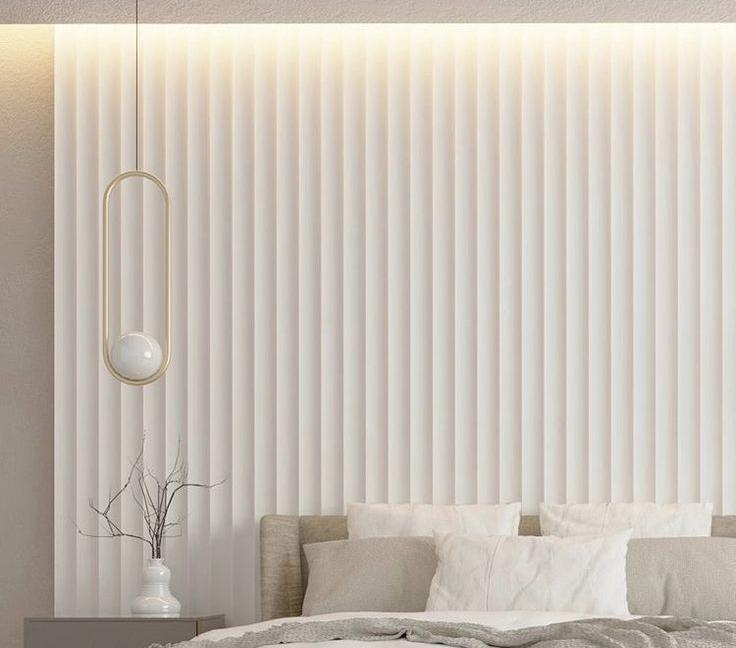 Стеновая панель МДФ. 2760*122*12мм AP122506.91 Белый под покраску