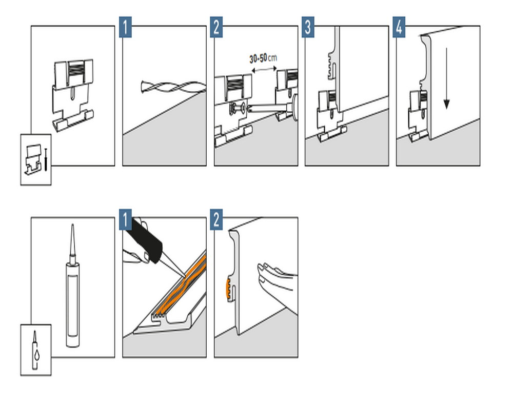 Плинтус Arbiton VIGO60 154 Дуб Сьерра 2,2 м