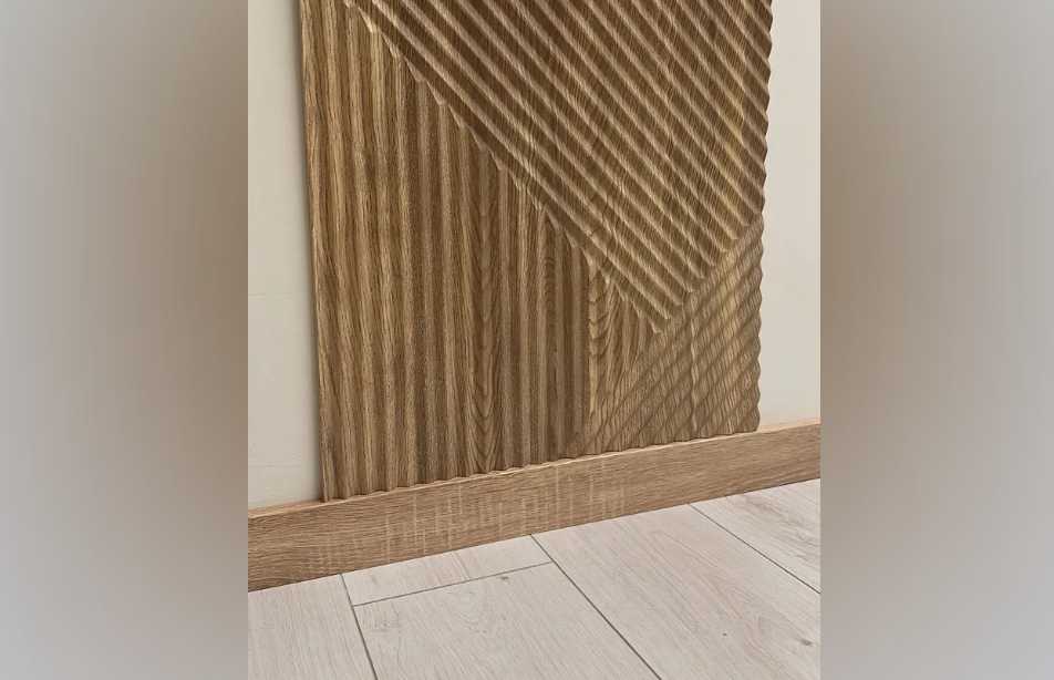 Плинтус МДФ Волшебная палочка Гарден 60 мм. 204 Ясень серый