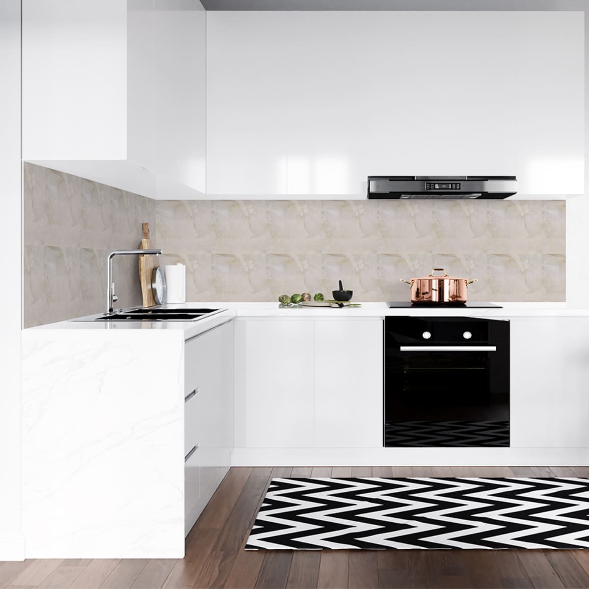 Панель самоклеющаяся ПВХ 300х600 мм 6шт/уп Мрамор Нова Шарлиз. Цена указана за 1,08 м²