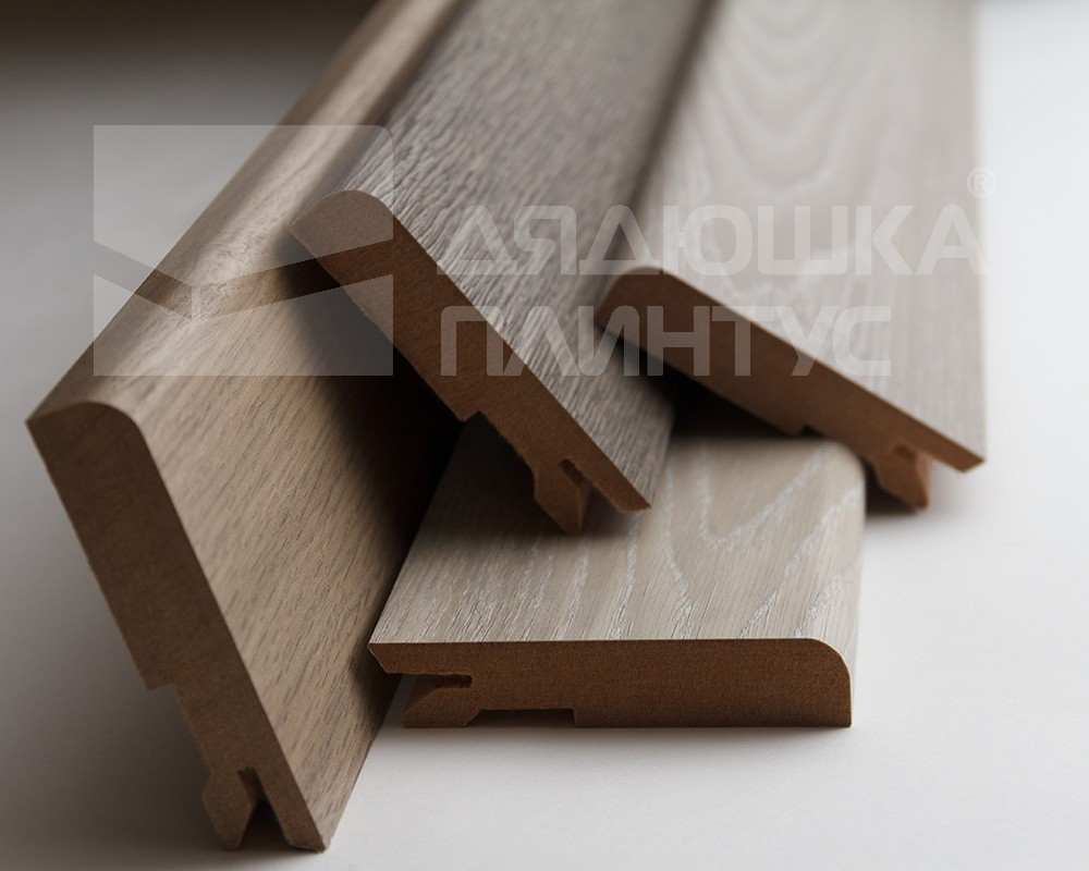 Плинтус МДФ Лука Пл 100-1МДФ.2700.Point line 24062 Айс грей