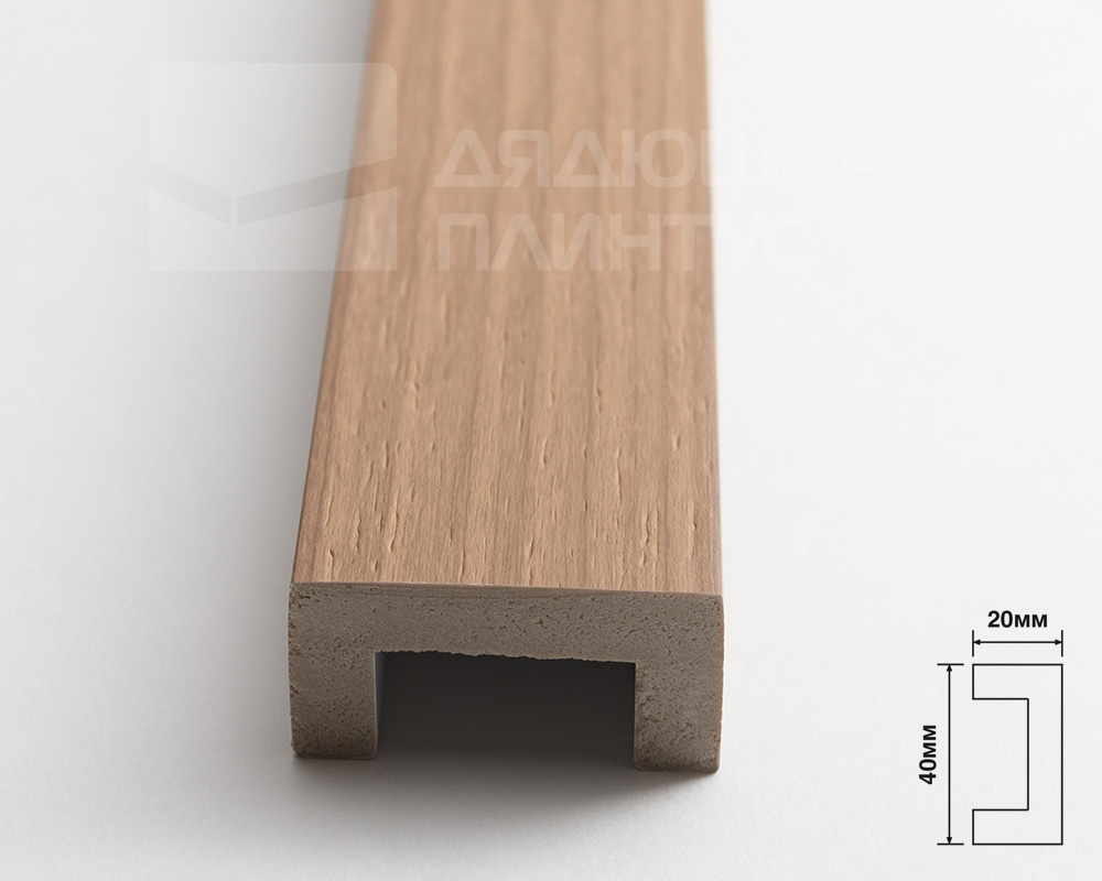 Молдинг из полистирола высокой плотности HI-WOOD LB40 BR417 40х20ммх 2,7м