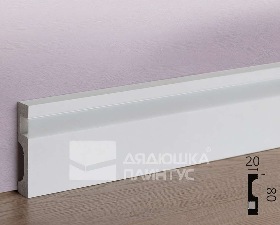 Плинтус из полистирола высокой плотности NMC Wallstyl IL11 Белый