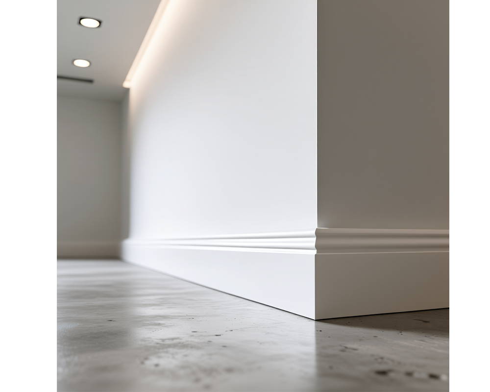 Плинтус из полистирола высокой плотности NMC Wallstyl FB2 Белый